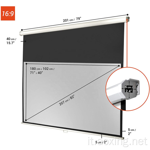 180x102 cm Schermate di proiezione motorizzate a sospensione